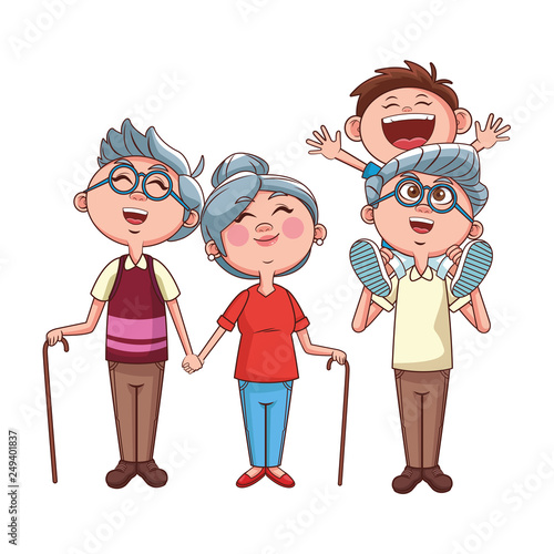 grandparents and grandson