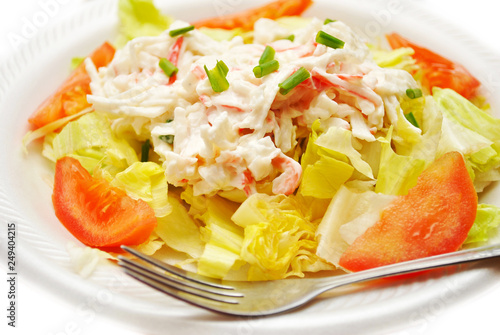 Fresh Appetizing Salad with Imitation Crab Meat