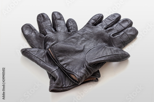 Two leather gloves