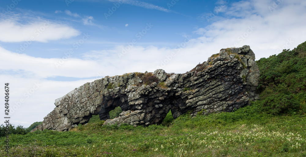 Lion Rock formation in Millport, Scotland