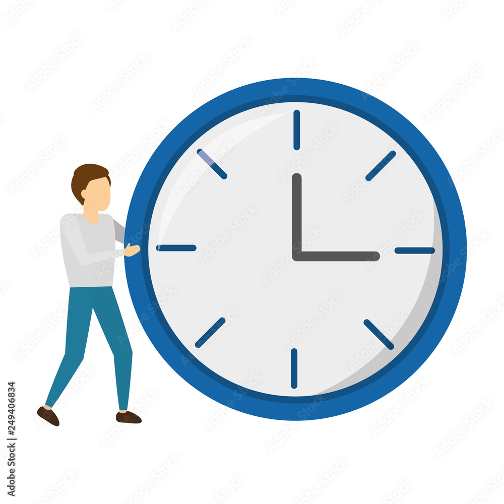 businessman with round clock businessman with round clock