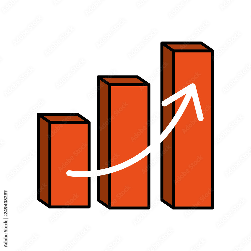 financial chart bars arrow financial chart bars arrow