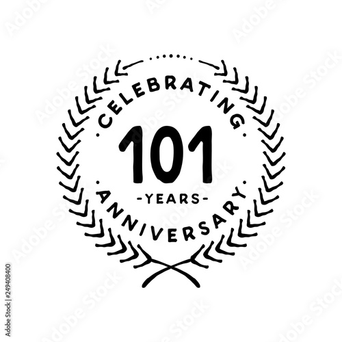 101 years design template. 101st vector and illustration 