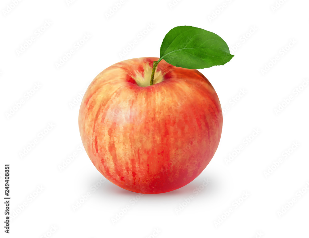 red apple isolated on white background