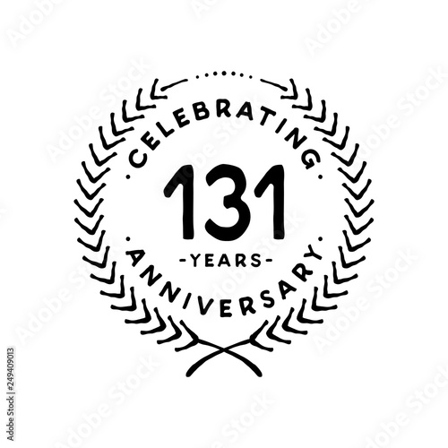 131 years design template. 131st vector and illustration 
