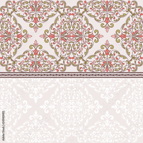 Floral pattern for invitation or greeting card photo