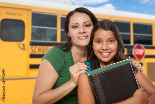 Hispanic Mother and Daughte...
