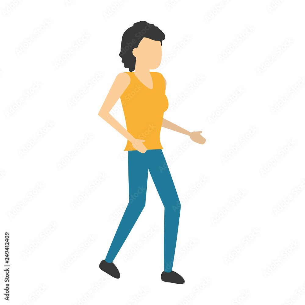 woman standing character woman standing character