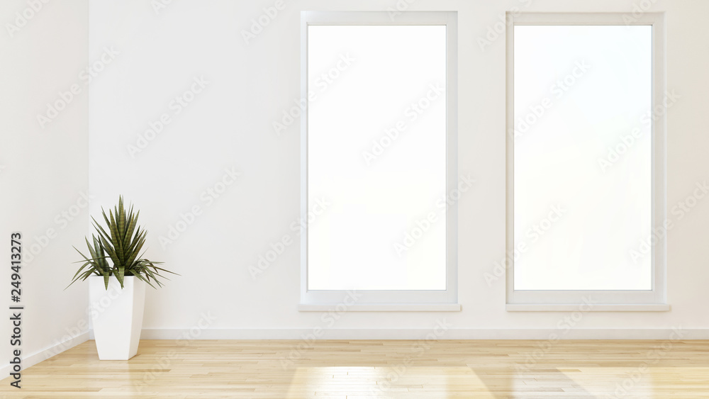 Fototapeta premium large luxury modern bright interiors room illustration 3D rendering