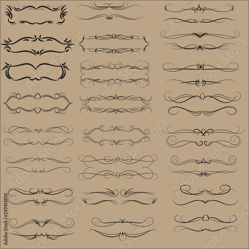  Collection of vector calligraphic element