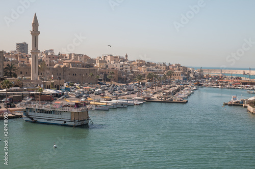 View of Sidon Coastline, Lebanon photo