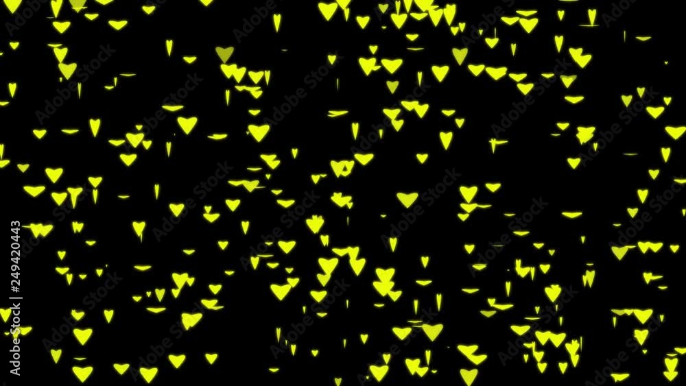 Animated Abstract Glowing Gold Hearts Dark Background 09 UHD 4K Animated Abstract Glowing Gold Hearts Dark Background 09 UHD 4K