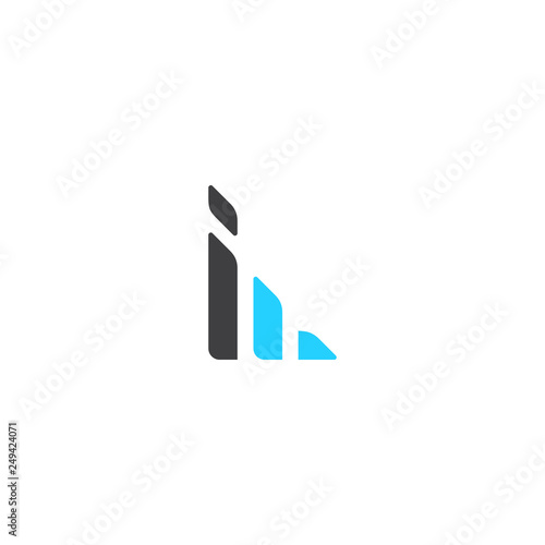 initial F, FI, IF, IL Logo template vector illustration icon element