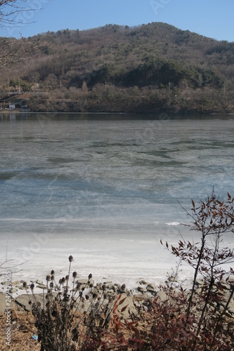 Iced Lake in the Winter