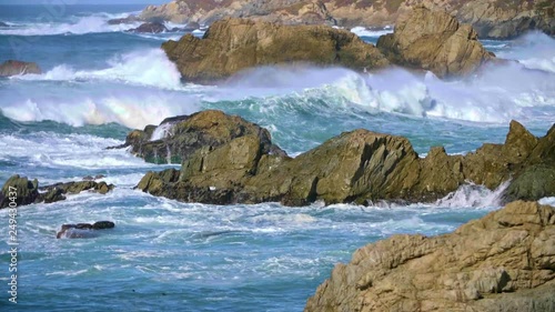 Big Sur Waves Crashing slow motion