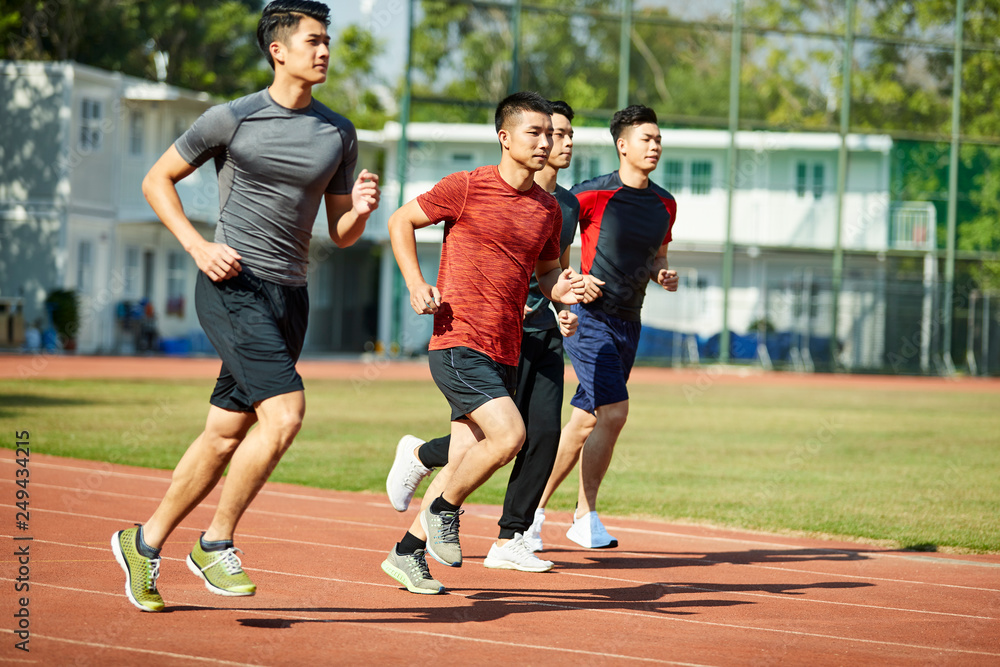 asian track and field athletes training