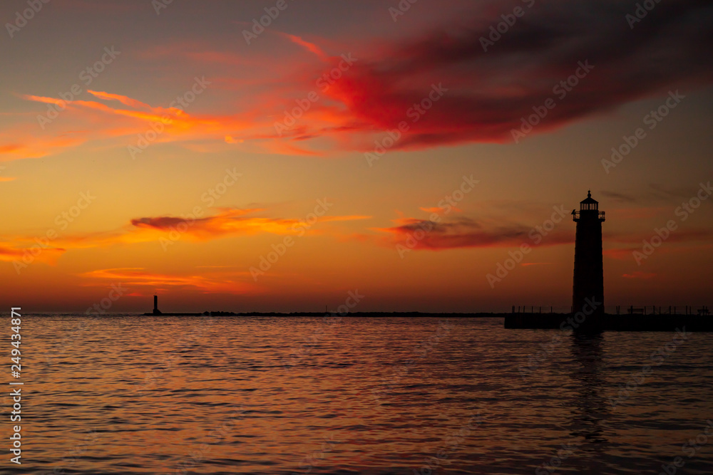 Lighthouse sunset