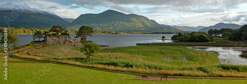 Canvastavla Ancient McCarthy Mor castle on Lake Lough Leane at Killarney on the Ring of Kerr