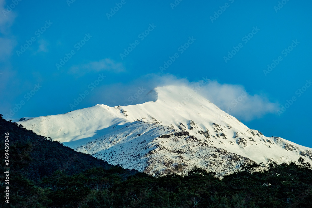snow mountain in aspiring national park westcoast southland new zelaand
