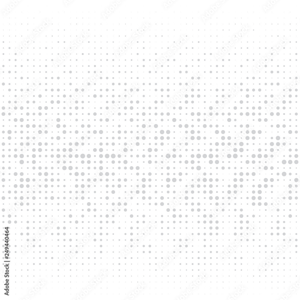 The gray dots on white background. The gray dots on white background.
