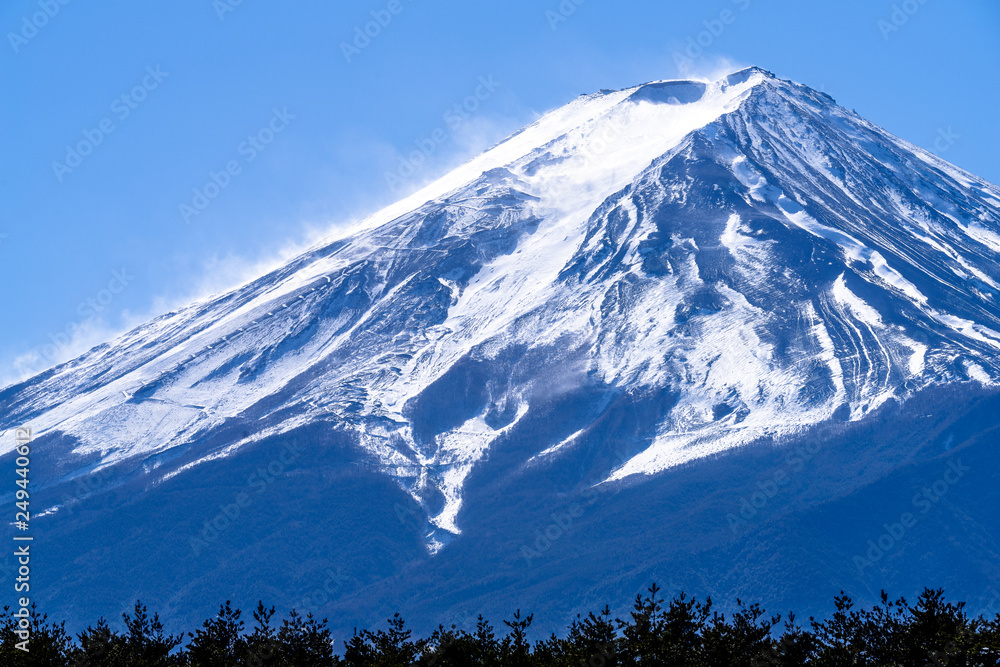 Mt. Fuji with Snowstorm