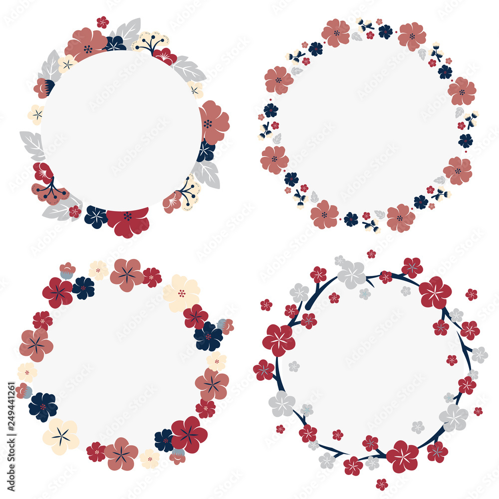 Obraz premium Japanese flowers frame