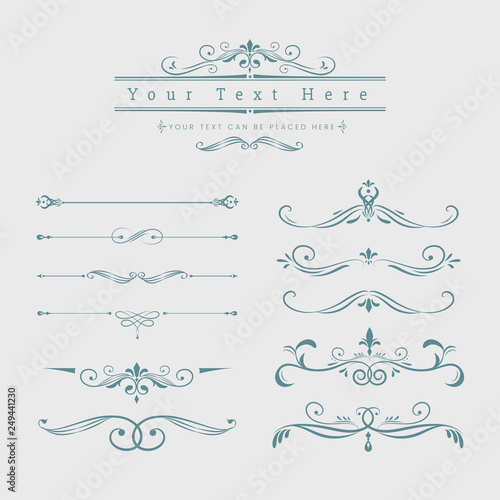 Vintage ornamental design elements