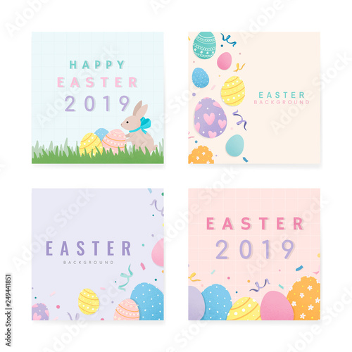 Happy Easter 2019 card design