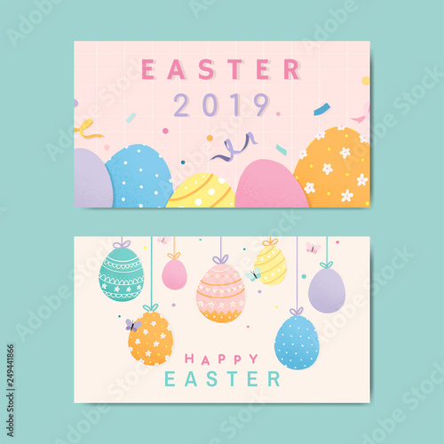 Happy Easter 2019 card design