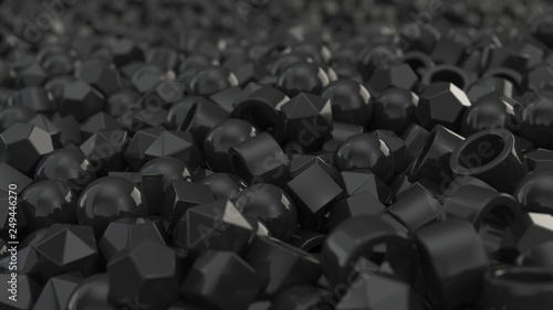 Pile of black primitives