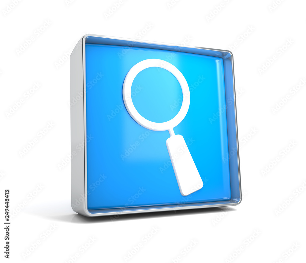 Magnifying glass - web button isolated on white background Magnifying glass - web button isolated on white background