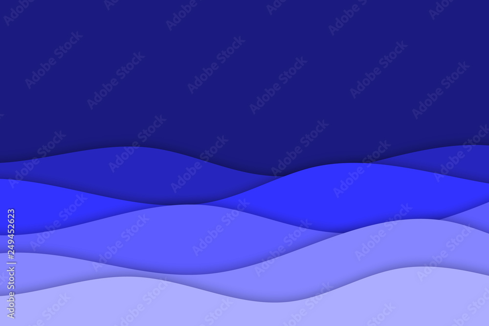Obraz premium Cut paper wave background