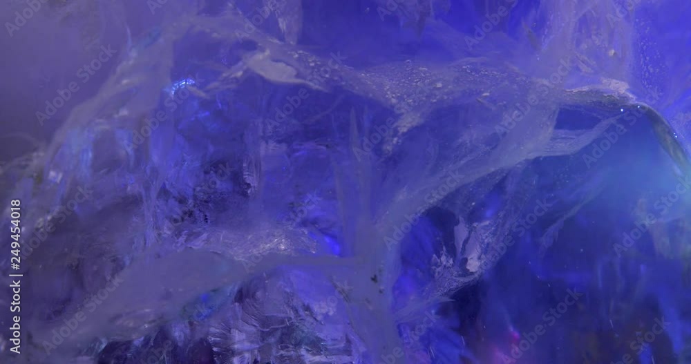 Abstract ice composition. Macro. 4K. Abstract ice composition. Macro. 4K.