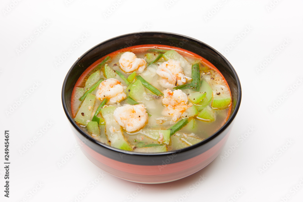 Vegetable shrimp soup