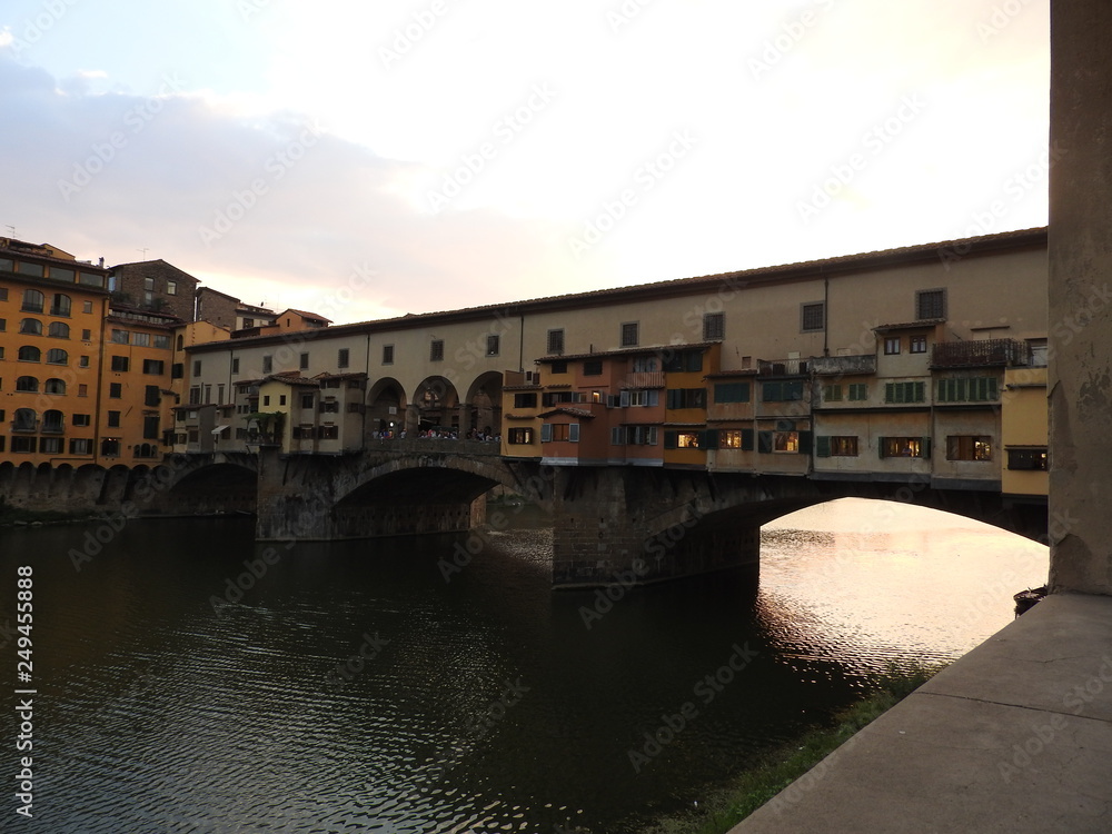 The majestic Ponte Vecchio bridge in Florence.