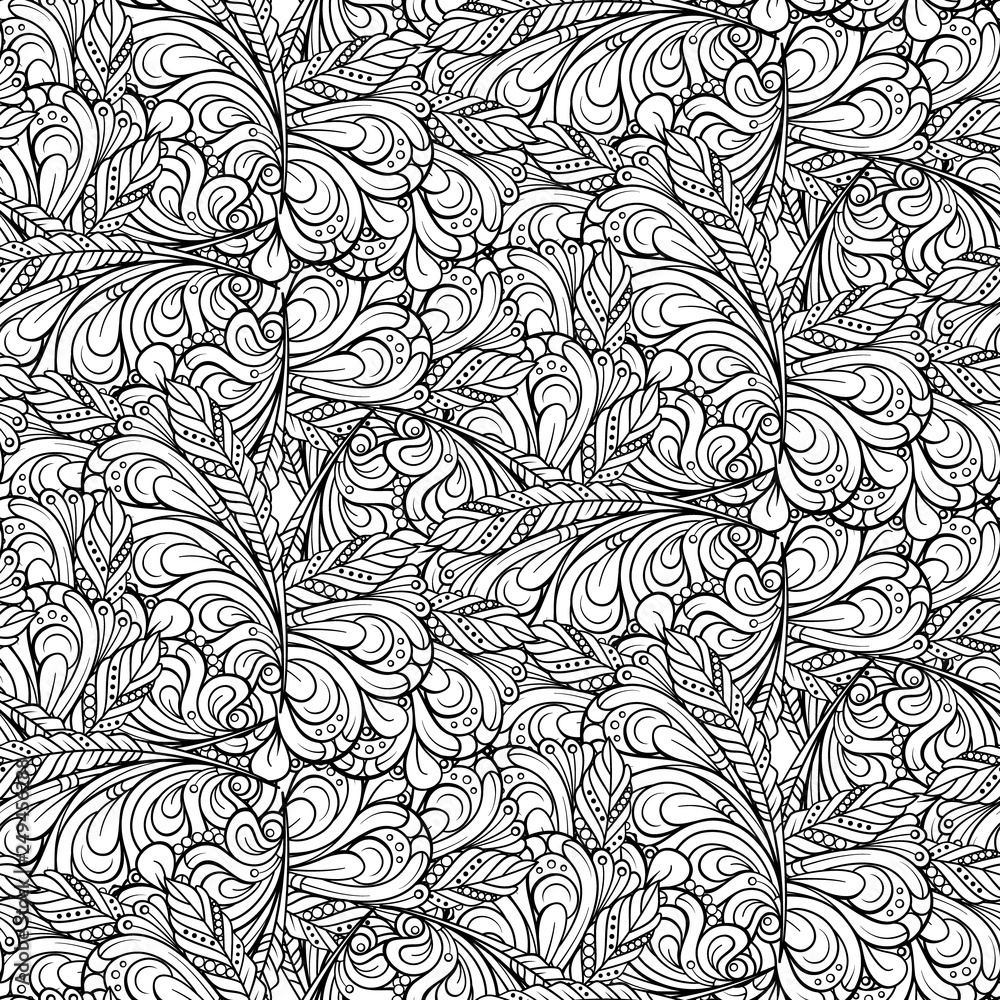 Black and white abstract seamless pattern. Black and white abstract seamless pattern.