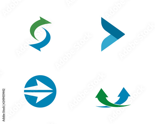 Arrows logo template vector icon illustration design