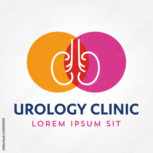Kidney Urology Care logo designs vector, Human Kidneys, Nephrology Icon . Medical Hospital Clinic Symbol 