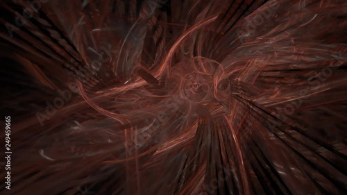 Abstract fractal forms morph and oscillate (Loop)