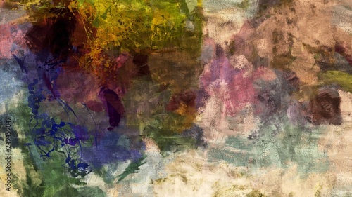 abstract psychedelic background from color chaotic brush strokes of different brush sizes watercolor stylization