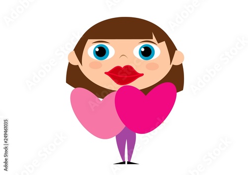 dziewczyna i dwa serca, miłość