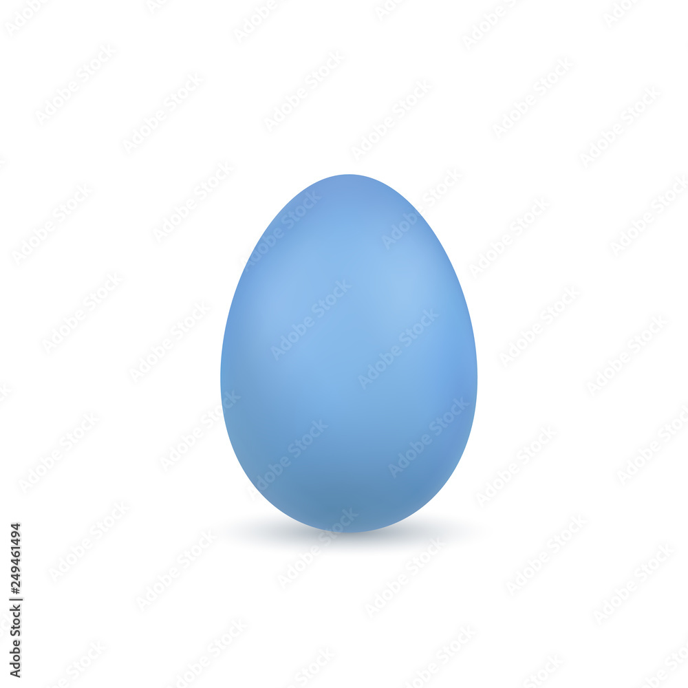 Easter egg 3D icon. Blue color egg, isolated white background. Pastel realistic design, decoration for Happy Easter celebration. Holiday element. Shiny pattern. Spring symbol. Vector illustration Easter egg 3D icon. Blue color egg, isolated white background. Pastel realistic design, decoration for Happy Easter celebration. Holiday element. Shiny pattern. Spring symbol. Vector illustration