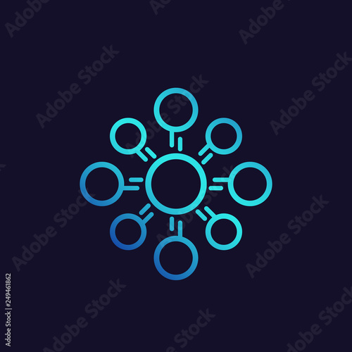 decentralization vector icon