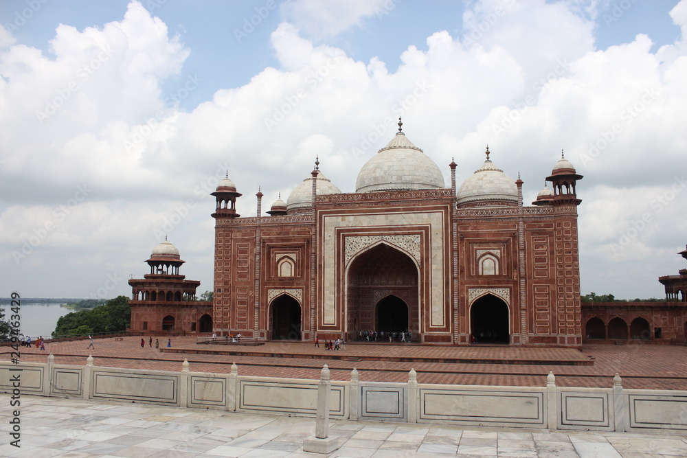 Mosque inside tajmahal complex, built in Agra, india