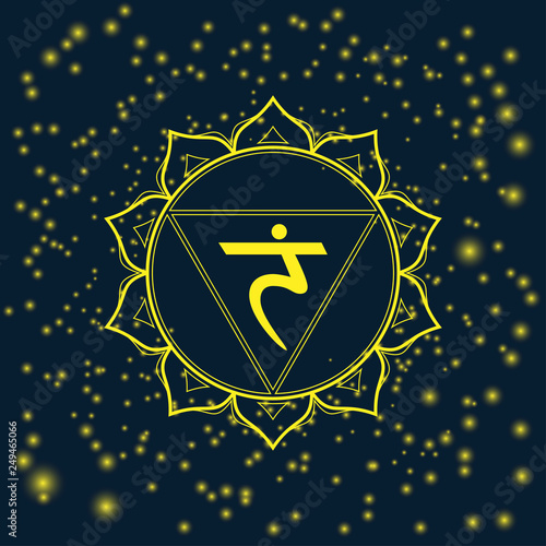 chakra illustration vector of Manipura. EPS 10
