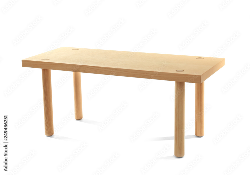 Wooden table on white background Wooden table on white background