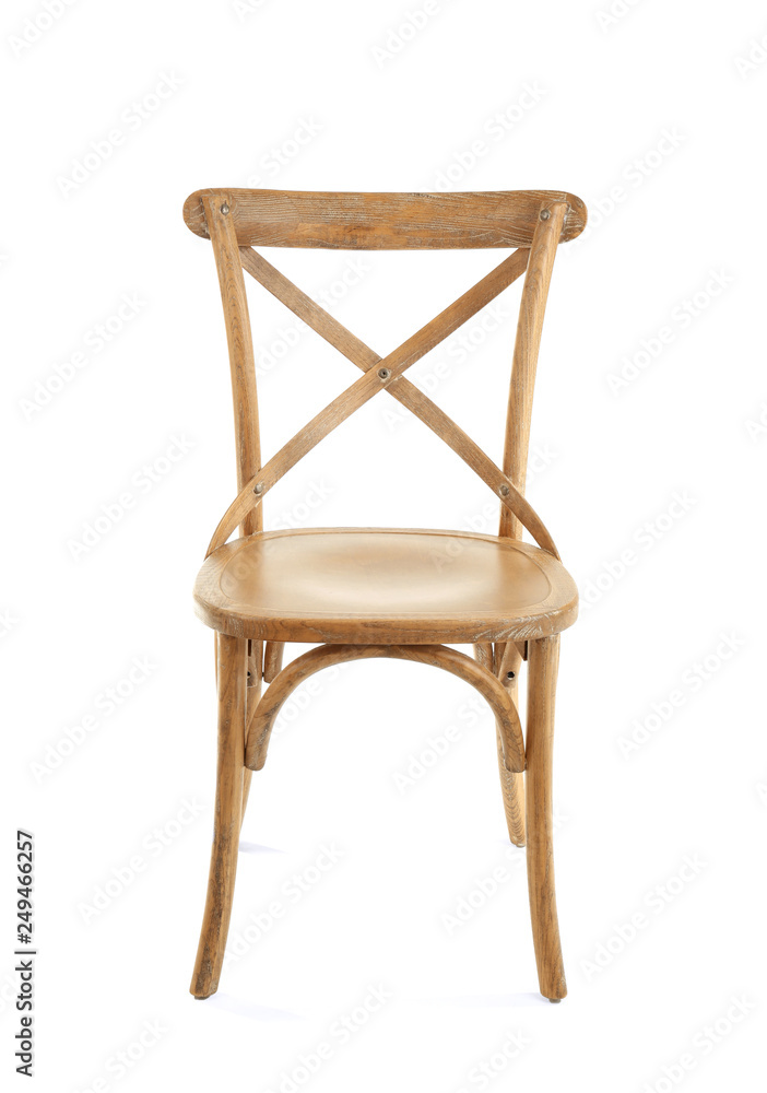 Wooden chair on white background Wooden chair on white background