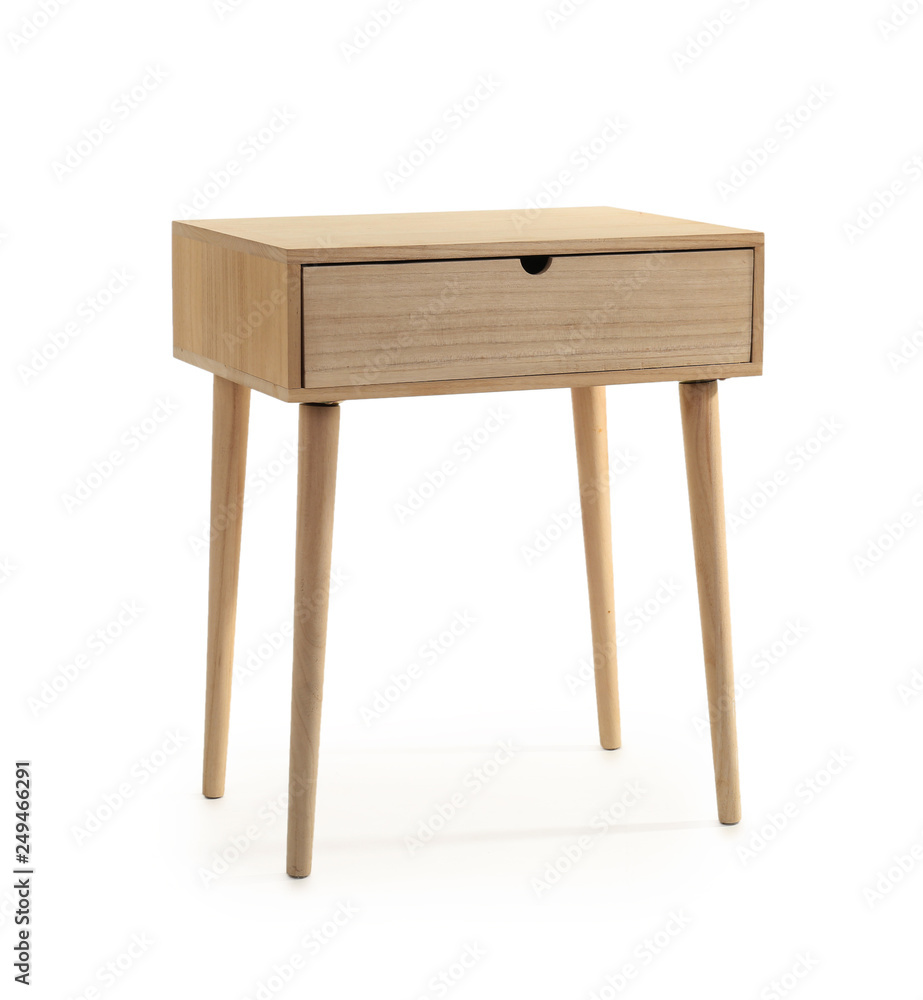 Wooden table on white background Wooden table on white background