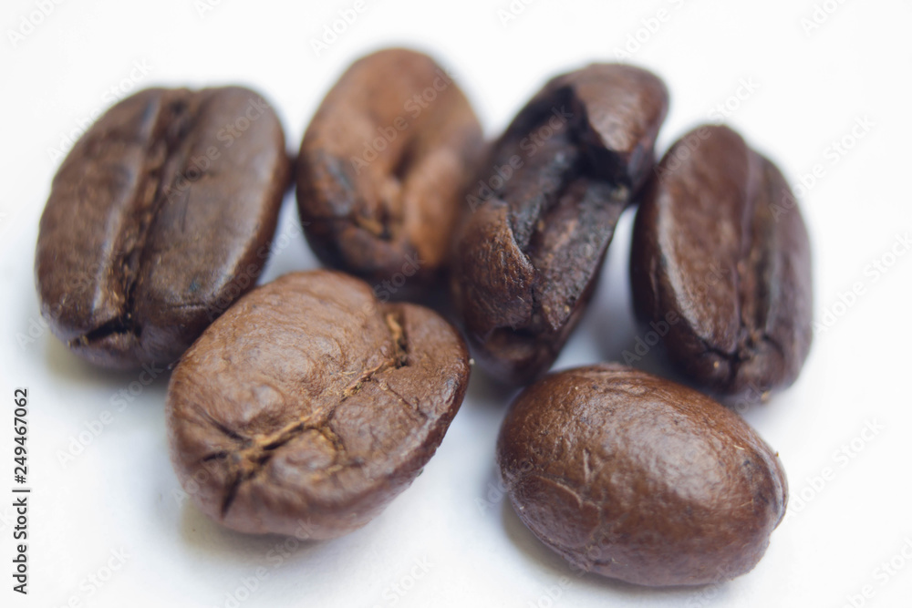 coffee beans on white background coffee beans on white background