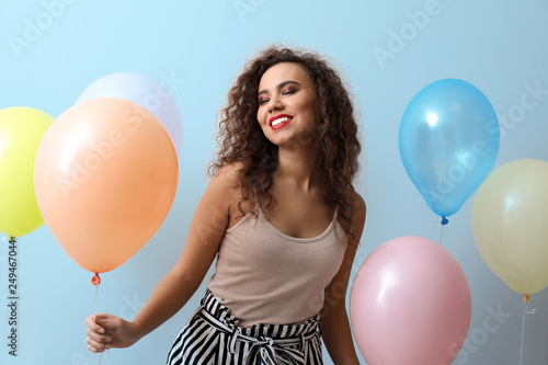 Beautiful young woman with ...
